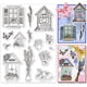 thumbnail image 1 of Sellos de silicona transparentes con forma de ventana de flores, sellos de goma para jardín y casa, sello de silicona con mariposa, 1 of 7