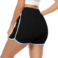 thumbnail image 4 of LEEYNEER Women‘s Cotton Sport Shorts  Yoga Dance Short Pants  Elastic Waist Running Shorts  Summer Athletic Shorts with Pocket  Workout Shorts Black L, 4 of 6