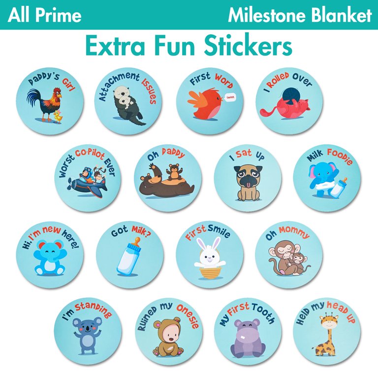 Dinosaur Baby Milestone Stickers Boy