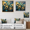 thumbnail image 4 of Designart "Pop Art Feathers Of The Peacock" Animals Peacock Floater Framed Canvas Prints, 4 of 5