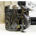 thumbnail image 1 of Silver Surfer Steampunk Cyborg Robotic Dragon Beer Stein Tankard Coffee Cup Mug, 1 of 8