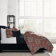 thumbnail image 4 of 6ix Tailors Charvelle Red/Blue Comforter & Pillow Sham Set. King, 4 of 5