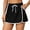 Black, variant on Charmo Womens Swim Skirt with Side Pocket Split Swimsuit Bottom Built-in Shorts