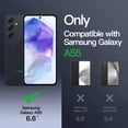 thumbnail image 2 of JETech Matte Case for Samsung Galaxy A55 5G, Frosted Translucent Back Protective Slim Phone Cover, Anti-Fingerprints (Black), 2 of 6
