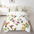 thumbnail image 2 of Castle Fairy Floral Hummingbird Bedding Comforter Set,Spring Garden Queen Bedding Sets, 2 of 8