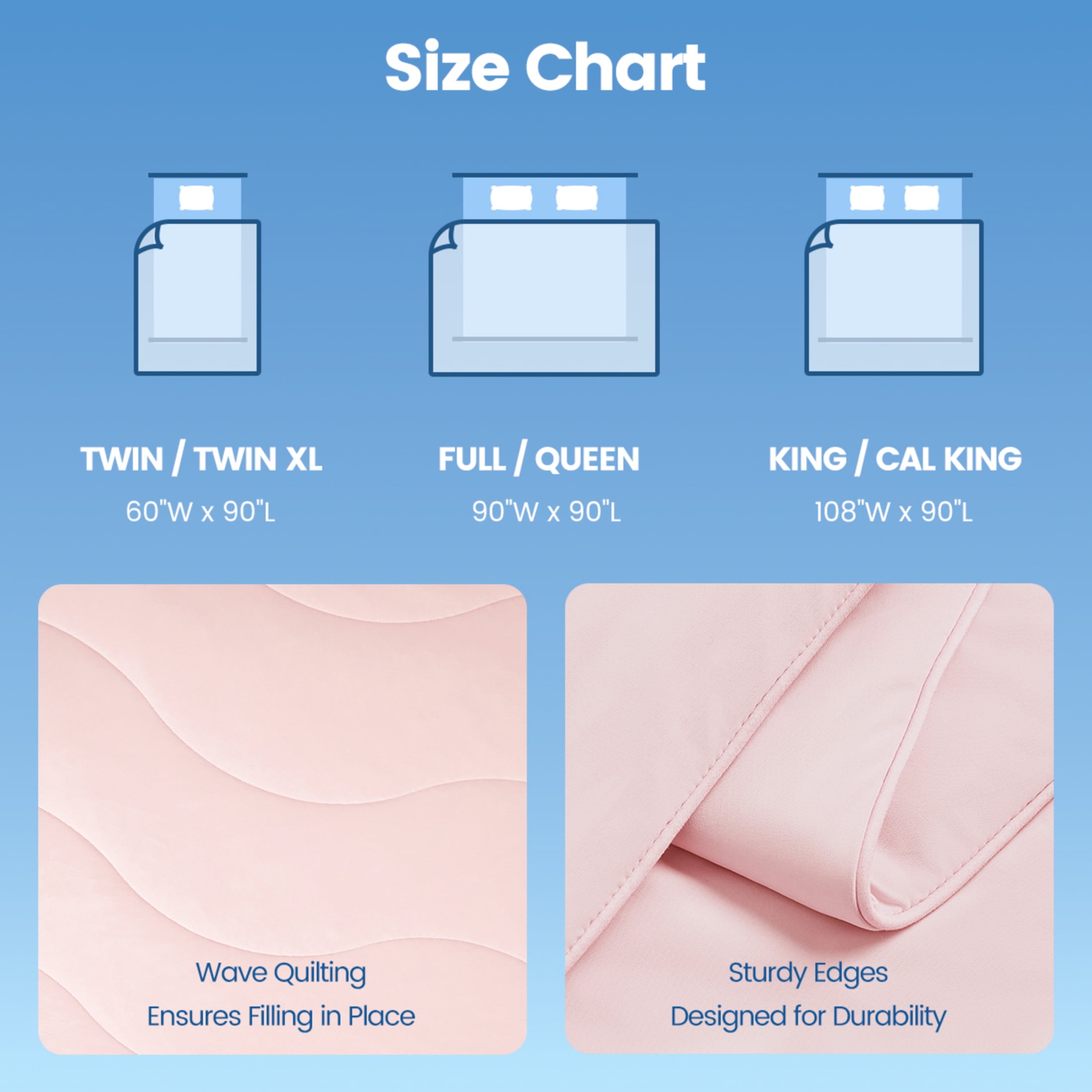 GDF Studio 60x90" Twin/Twin XL Cooling Down Alternative Comforter, All-Season Bedding for Hot Sleepers, Pink