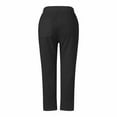 thumbnail image 6 of Women's Casual Pants Women High Waist Pants Pants With Pockets Wide Leg Cropped Pants For Women,Black Women's Casual Pants XXL, 6 of 7