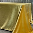 thumbnail image 5 of Your Chair Covers - 90 x 132 Inch Rectangular Velvet Tablecloth Gold, 5 of 5