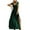 Green, variant on IROINNID Women's A-Line Dress Fashion Gorgeous England Loose Sleeveless Solid Slim Fit Split Floor-Length Dress V-Neck Comfort Waist Dress