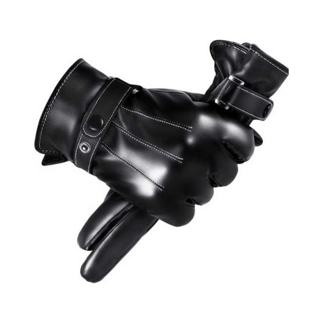 Guardurnaity 1 par de guantes antideslizantes gruesos de invierno, guantes portátiles de cuero a prueba de viento, mitones, equipo de calentamiento guantes y mitones