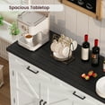 thumbnail image 5 of TEENFON Farmhouse Buffet with 3 drawers and 4 Doors, Accent Stoarge Cabinet with 2 Adjustable Shelves, for Living Room, Dinging Room, White, 5 of 8