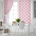 thumbnail image 5 of Fsddascl Pink Moroccon Blackout Curtains for Bedroom/Living Room, Thermal Insulated Kitchen Curtains, Romantic Minimalist Modern Aesthetic Grommet Darkening Window Treatment Drapes 52"x96"x2, 5 of 8