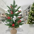 thumbnail image 4 of 2 ft Pre-lit Mini Christmas Tree with LED Lights, 24 Inch Artificial Tabletop Xmas Tree for Bedroom, Fireplace Mantel, and Holiday Party Decor, 4 of 8