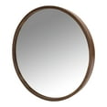 thumbnail image 5 of Bathroom Mirror Cabinet Wall-Mounted Round Mirror Cabinet Make-Up Storage Rack For Living Room, Hallway Walnut Color, 5 of 12