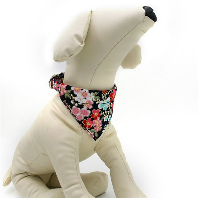 Belle Impression Bandage Collier Serviette de Bouche pour Animaux de Compagnie Cou Réglable Serviette de Bouche Animaux de Compagnie Chiots Cou Foulard Bandana Foulard