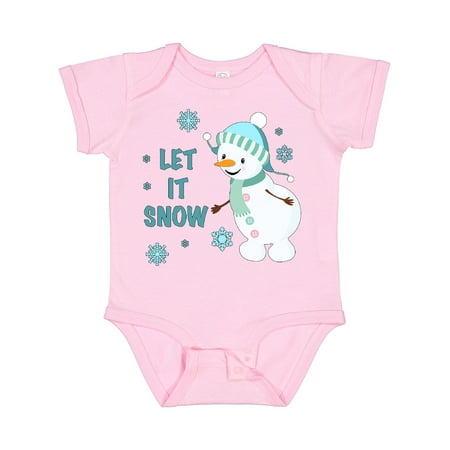 

Inktastic Let It Snow Snowman Gift Baby Boy or Baby Girl Bodysuit