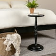 thumbnail image 3 of Creative Co-Op Bishop Pedestal Cocktail Side Table, Black, 3 of 5