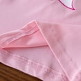 thumbnail image 6 of Baby Girl Outfits Summer Toddler Short Sleeve Bowknot Prints T Shirt Tops Denim Shorts Outfits Girls Clothes Pink, 6 of 7