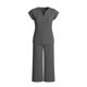 thumbnail image 5 of Top y falda Conjunto de las mujeres de la moda de color sólido suelto de manga corta con cuello en V con pantalones cortados de pierna ancha Set de bolsillo Pantalones y Top Set para las mujeres, 5 of 6