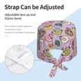 thumbnail image 3 of Salouo Cute Donuts Print Adjustable Working Caps,1 Pcs Working Hats Elastic Scrub Hats Elastic Tie Back Hats Unisex Nurse Scrub Cap Nurse Hats ,One Size, 3 of 7