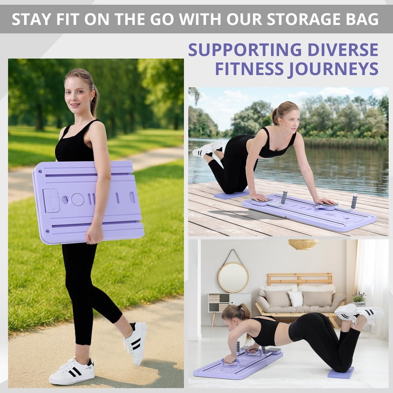 Pilates Reforer Board With Resistance Bands – Portable Pilates Achine, Full Body Workout For