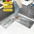 thumbnail image 6 of 2 Pcs Kitchen Rugs Set Washable Kitchen Mats for Floor, Home, Sink, Bathroom Non Slip Cushioned Farmhouse Kitchen Rug Runner Standing Mat（Thankful, 6 of 6