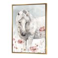 thumbnail image 1 of Aquarelles Chevaux Sauvages Roses - Toile Encadrée de Ferme, 1 of 3