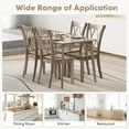 thumbnail image 6 of Costway Wooden Dining Chairs Set of 4 with Ergonomic Seat Rubber Wood Frame & High Backrest, 6 of 8