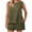 Army Green, variant on Two Piece Sets for Women Summer Lounge Set Casual Sleeveless Crewneck Tops and Drawstring Short Outfits Tracksuit Side Slits