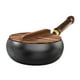 thumbnail image 2 of Wok de hierro para cocinar chino, wok, utensilios de cocina, cocina de inducción a gas hirviendo, fondo plano 28 centímetros, 2 of 9