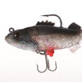 thumbnail image 4 of 2 uds, señuelos de suave con ojos , señuelos de natación con en anzuelos triples para trucha, salmón, lubina Negro Sunnimix Señuelos de pesca de plomo suave, 4 of 8