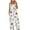 White jumpsuits for women, variant on clear 50% off Usmixi Jumpsuits for Women Beach Vacation Fashion Loose Pocket Cotton Linen Wide Leg Baggy Strap Jumpsuits Overalls Summer Formal Leaves Print Round Neck Sleeveless Long Rompers Blue s