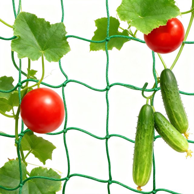 Red de enrejado COZYDIG de 2 x 8 m para plantas trepadoras con clips