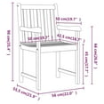 thumbnail image 4 of vidaXL Chaises de Jardin 2 Pcs Bois d'Acacia Massif, 4 of 5