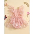 thumbnail image 3 of Bagilaanoe Newborn Baby Girl Summer Rompers Dress Floral Embroidery Sleeveless Bodysuits 3M 6M 12M 18M Infant Patchwork Backless A-line Dresses, 3 of 9