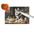thumbnail image 3 of Siberian Husky Fall Kitchen Pumpkins Glass Cutting Board Large 12 in x 15 in, 3 of 5