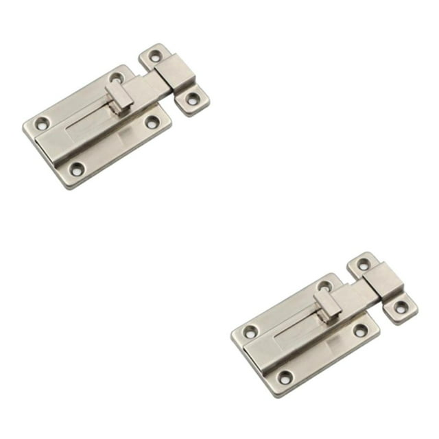 relayinert Heavy Duty and Reliable Door Security Slide Latch Lock with Screws 3inch Shed Style A 2Set