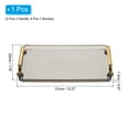 thumbnail image 2 of Uxcell Plastic Serving Tray with Golden Handle, 12.2" x 7.9" Modern Rectangular Decorative Tray, Gray, 2 of 6