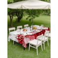 thumbnail image 3 of Outdoor Tablecloth with Umbrella Hole and Zipper, Love Heart Valentines Rectangle Table Cloth 60x120 Inch Waterproof Tablecloth, Eucalyptus Botanical Red Pink Picnic Table Cover for Patio Camping, 3 of 7