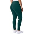 thumbnail image 2 of Mondetta Women's High Rise Ribbed Panel Legging, Green, XX-Large, 2 of 4