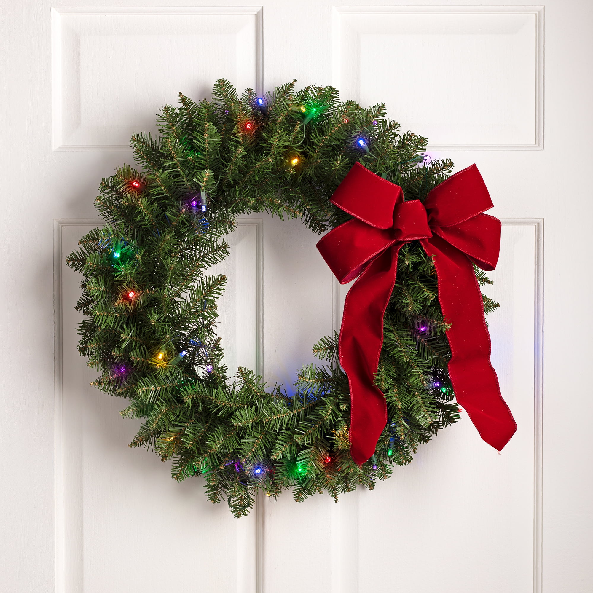 Couronnes De Noël Pour Porte D'Entrée, Couronne De Fleurs Artificielles