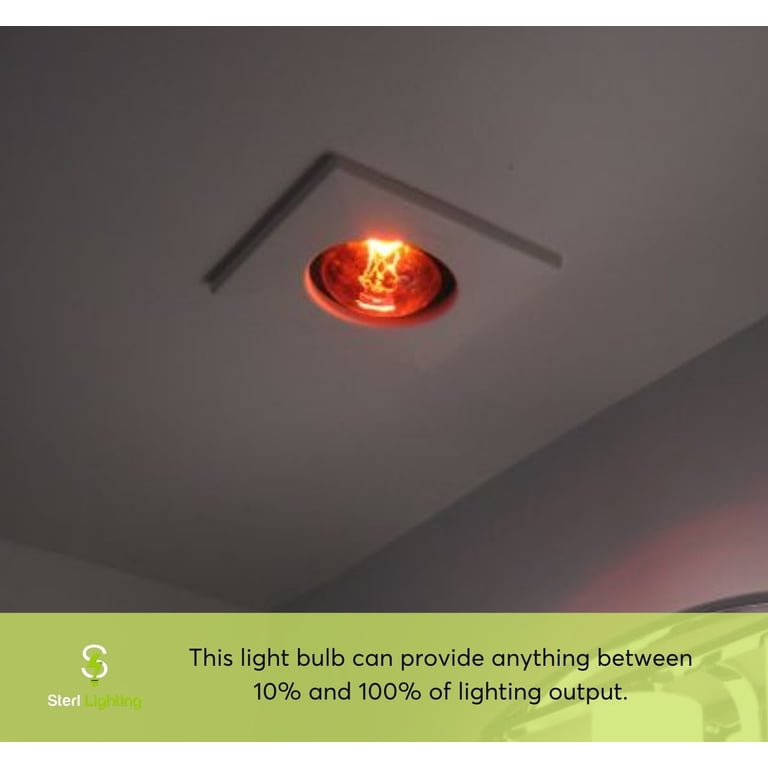 Sterl Lighting - Pack of 1 BR40 Red Heat Poultry Incandescent Light , 250  Watt, 120V, E26 Base, Red, 1000 Lumens, 1500 Hours - Walmart.com