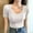 White, variant on Women's Short Sleeve T-Shirt, Solid Color Casual Crew Neck Top, Soft Polyester Basic Tee for Summer Daily Wear