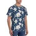 thumbnail image 2 of Bixox Men's Lilies Flowers Printed Short Sleeve Skinny Athletic T-Shirt, 2 of 6