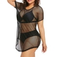 thumbnail image 5 of Fashionable O-Neck Mesh Beach Cover Up Dress For Women Plus Size Swimwear And Bikini Outerwear, 5 of 9