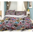 thumbnail image 3 of 3D Catoon Rock Figure Sign Basketball Quilt Cover Set Bedding Set Duvet Cover, 3 of 3