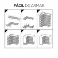 thumbnail image 4 of Mueble de Almacenamiento para Zapatos | Estamte de 5 Niveles | Closet Zapatero | Acero Inoxidable | Esquinerop Moderno Armable, 4 of 4