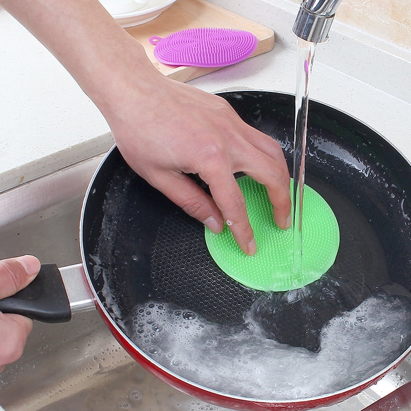 Fresh Linen Scent Silicone Dish Scrubber –