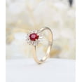 thumbnail image 5 of HeartsAndYou 2ct Natural Ruby & Diamond Ring Ballerina 100% REAL 14k SOLID Yellow Gold, 5 of 9