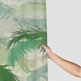 thumbnail image 3 of Awypu Durable and Washable Palm Tree Body Leafy Branches in Shades of Green Tropical Summer Nature Rainforest Island Jungle Shower Curtain White, 3 of 7